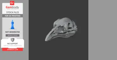 Upland Moa Skull - Skull Replica STL