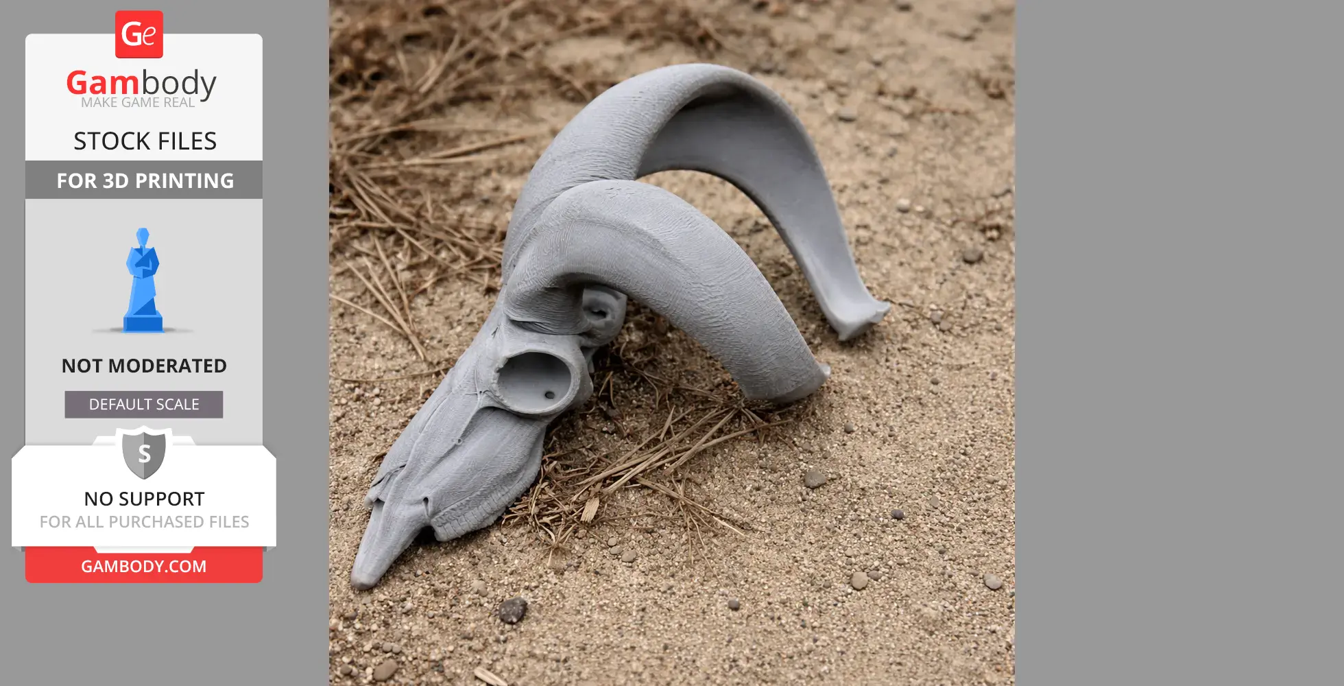 Urial Skull - Skull Replica STL