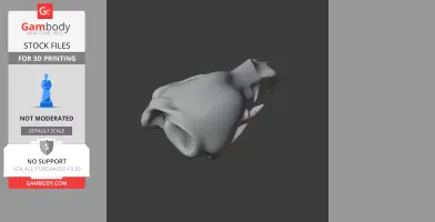 Gray 3D model of an Ursus deningeri skull on a dark background, suitable for 3D printing.