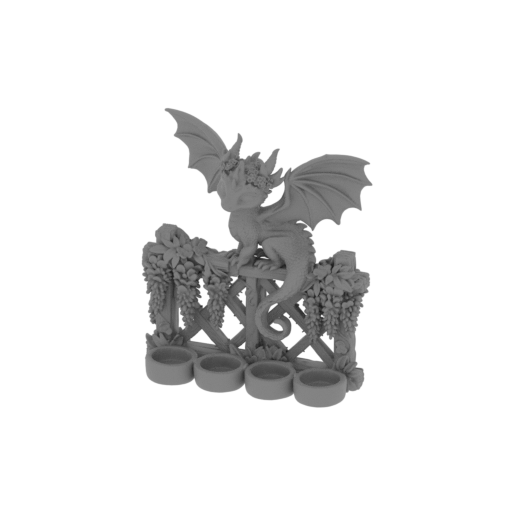 Lavender Dragon LED Tealight Holder.stl