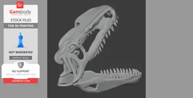 Tyrannotitan Skull - Skull Replica STL