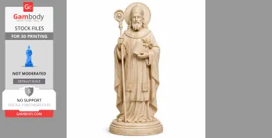 Saint Aredius - Devotional Statue - STL 3D Print