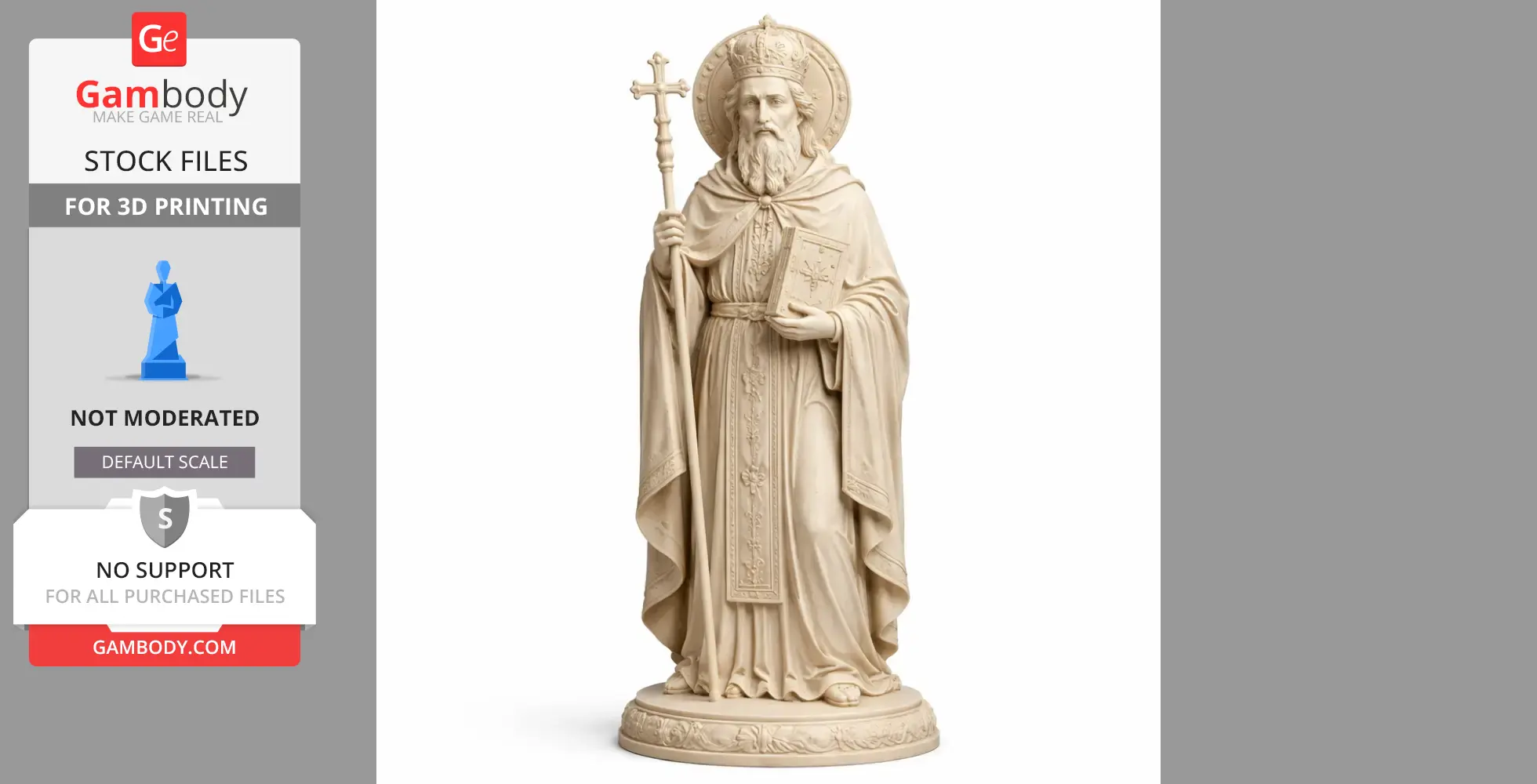 Saint Arethas (martyr) - Devotional Statue - STL 3D Print