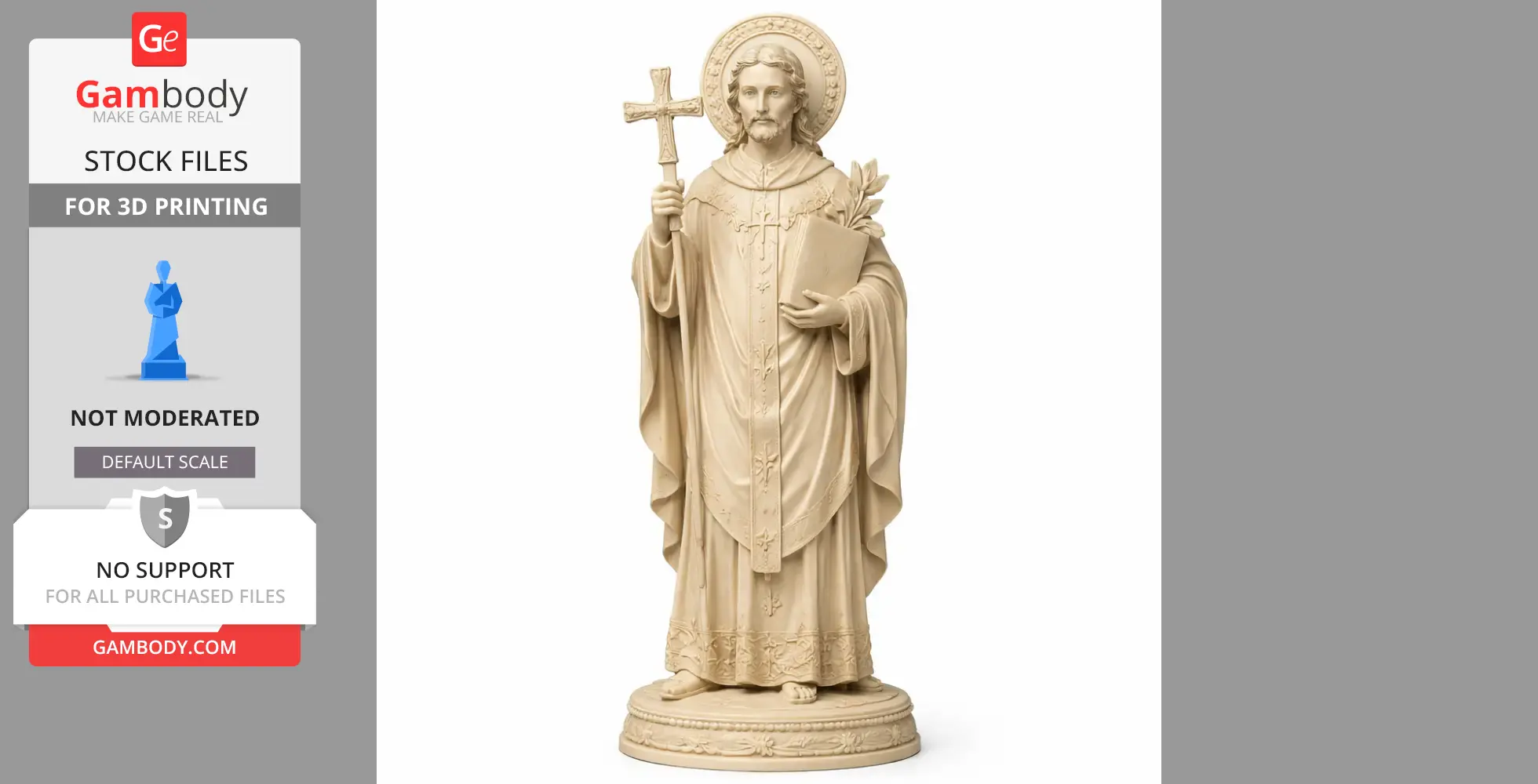 Saint Arialdo - Devotional Statue - STL 3D Print
