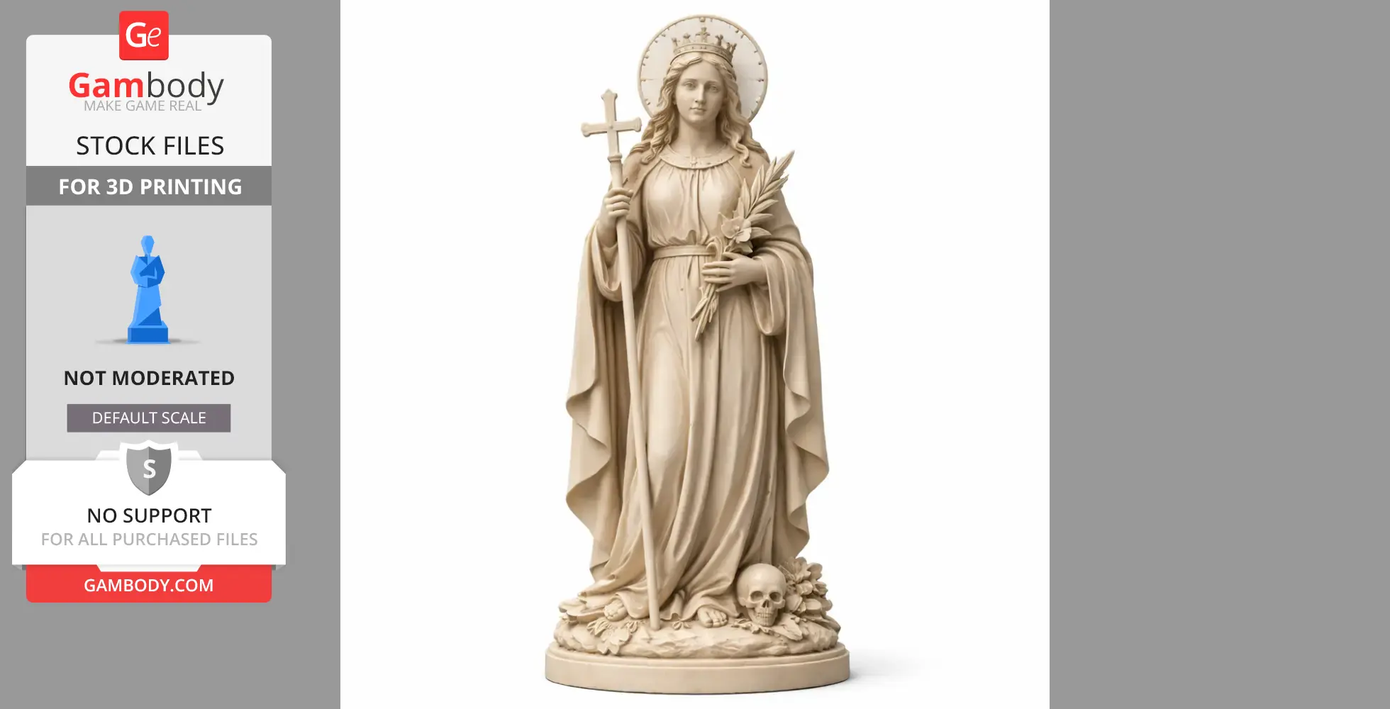 Saint Arilda of Oldbury - Devotional Statue - STL 3D Print