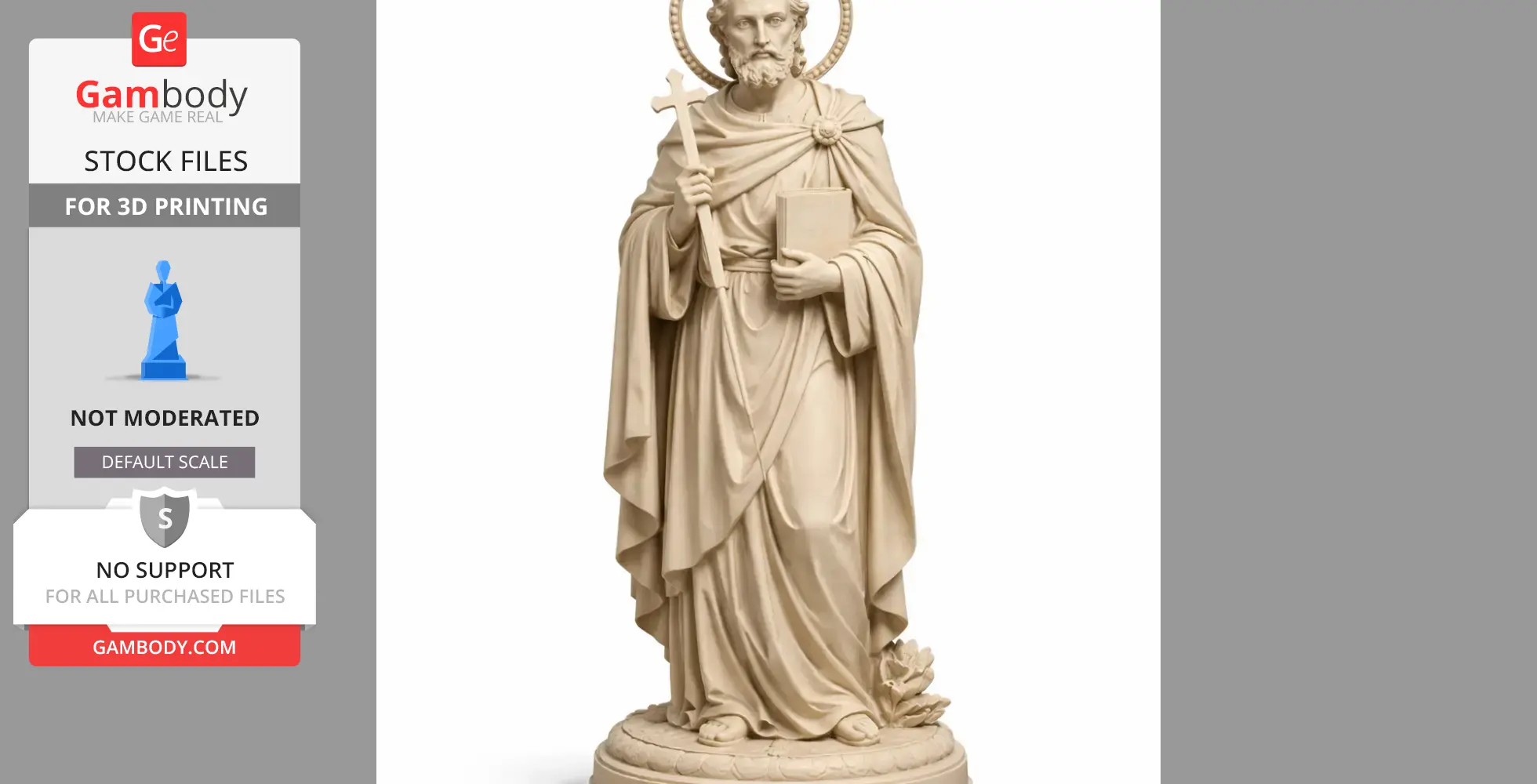 Saint Armogastes - Devotional Statue - STL 3D Print