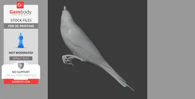 Bannerman's sunbird - Prehistoric Animal STL