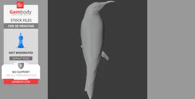 Bannerman's sunbird - Prehistoric Animal STL