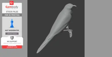 Bannerman's sunbird - Prehistoric Animal STL