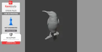 Bannerman's sunbird - Prehistoric Animal STL
