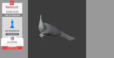 Bannerman's sunbird - Prehistoric Animal STL