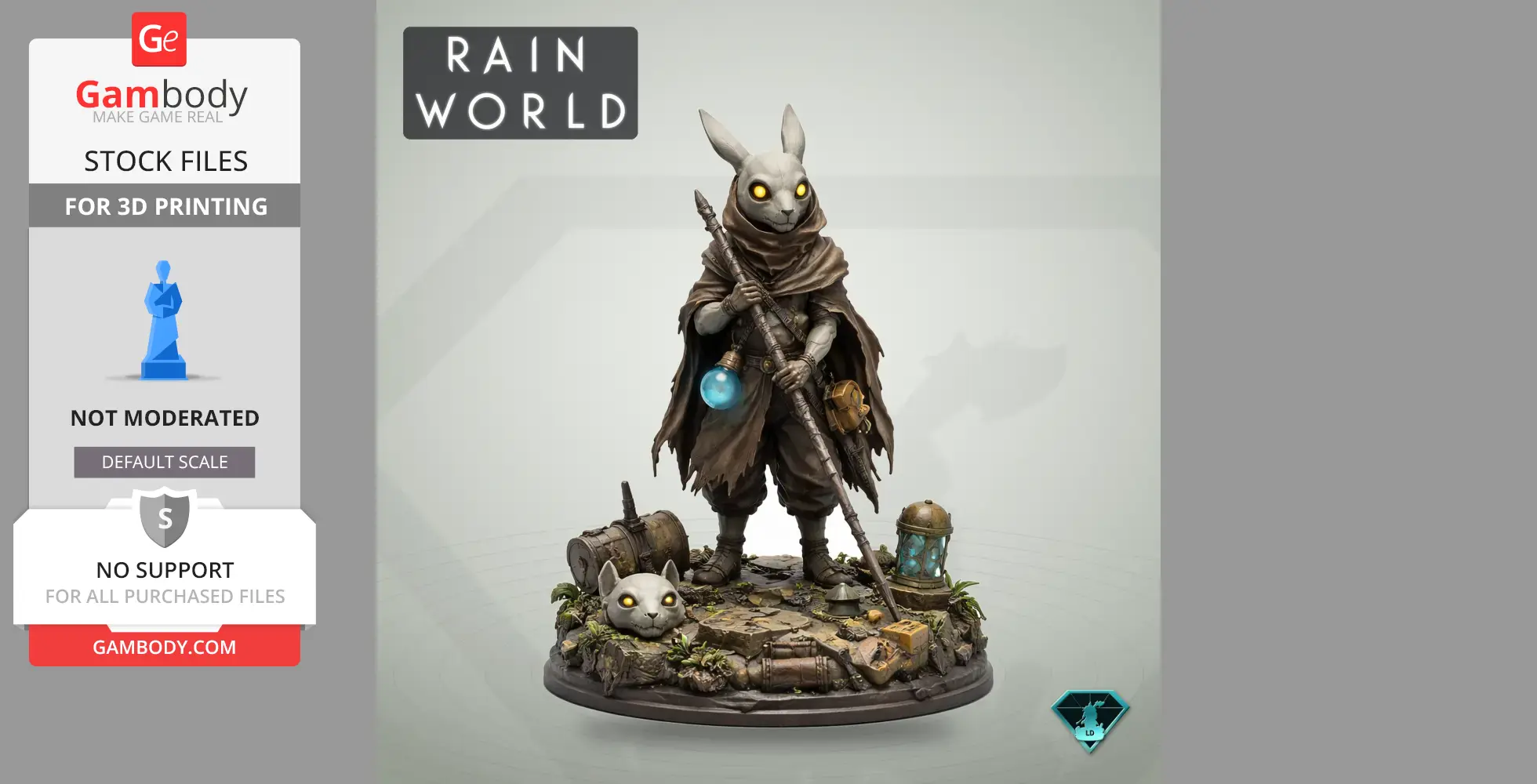 Scavenger - Rain World - Character Figure STL