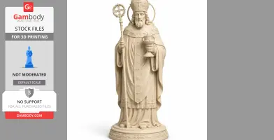 Saint Arnulf of Metz - Devotional Statue - STL 3D Print