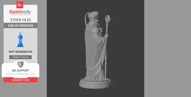 Saint Arnulf of Metz - Devotional Statue - STL 3D Print