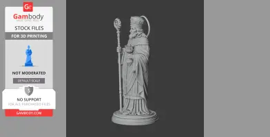 Saint Arnulf of Metz - Devotional Statue - STL 3D Print