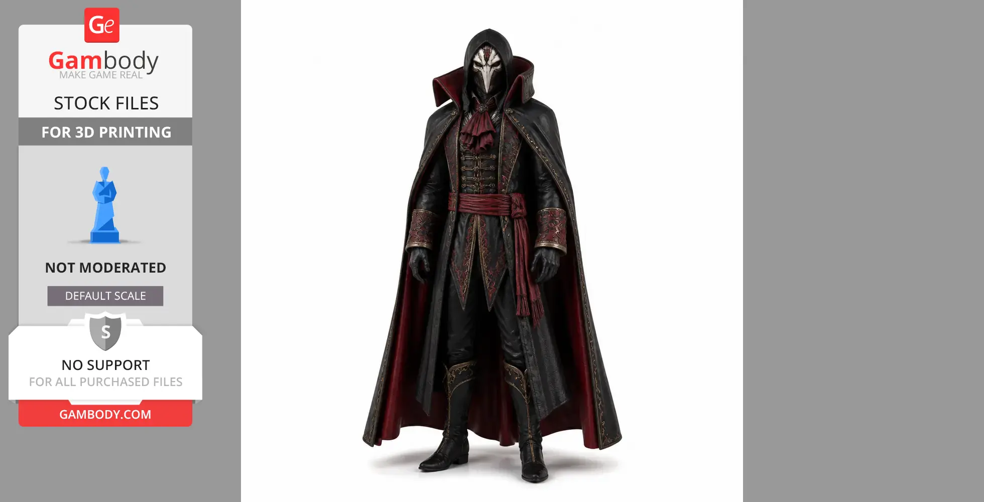 Mask of the Red Death - Vampire - Character Figure STL