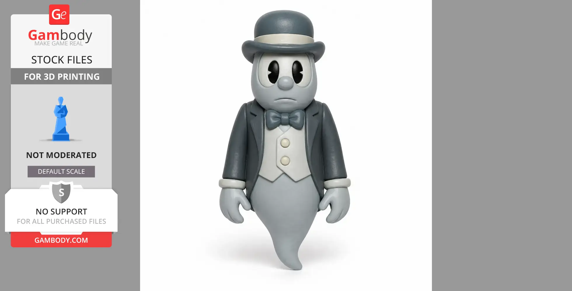 Mausoleums Ghost - Cuphead Figurine - Character Figure STL