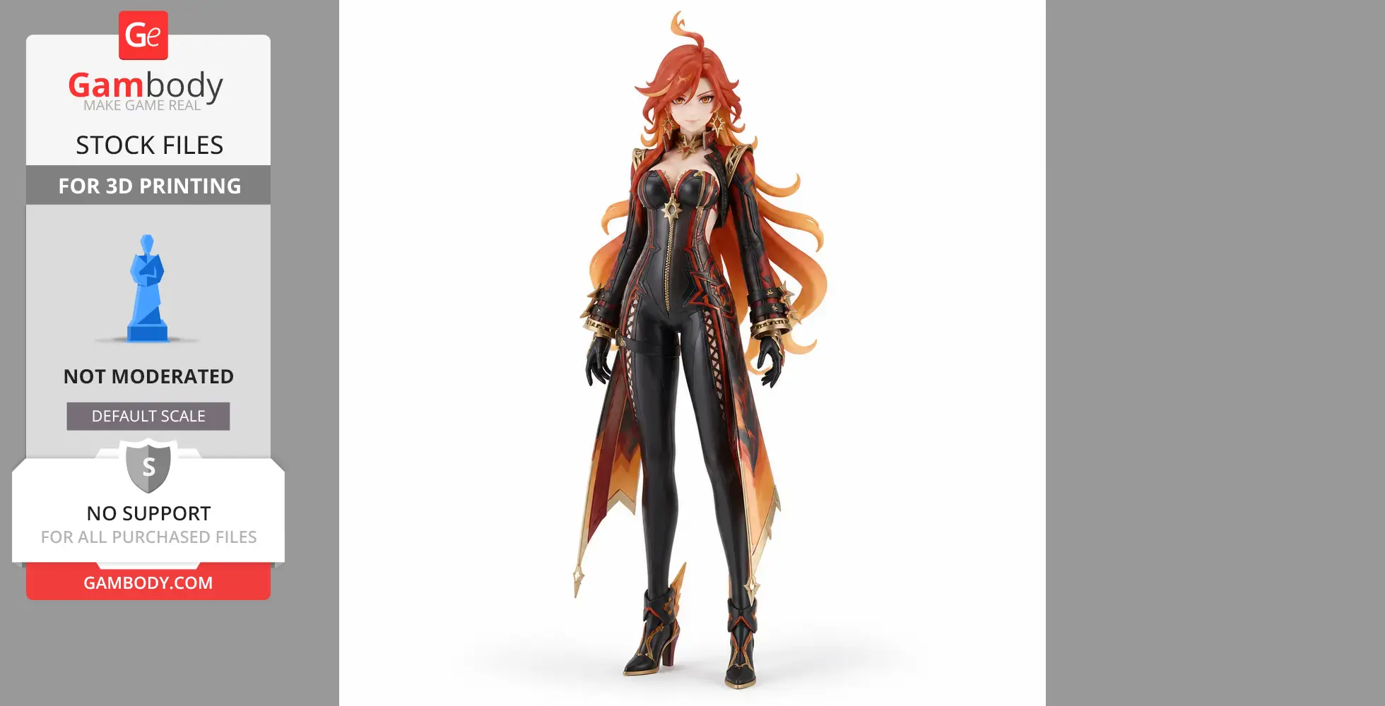 Mavuika - Genshin Impact Figurine - Character Figure STL