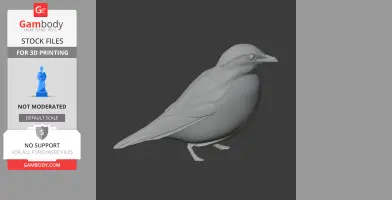 Bar-bellied pitta - Prehistoric Animal STL