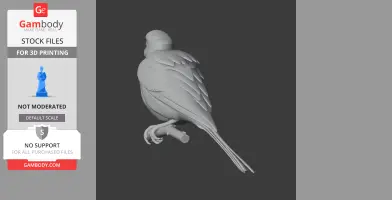 Bar-breasted honeyeater - Prehistoric Animal STL
