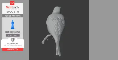 Bar-breasted honeyeater - Prehistoric Animal STL