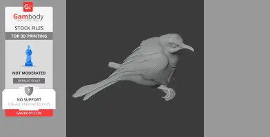 Bar-breasted honeyeater - Prehistoric Animal STL