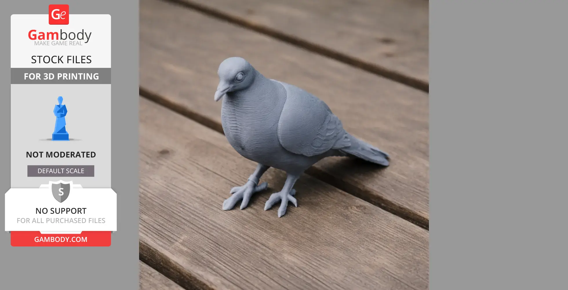 Bar-shouldered dove - Prehistoric Animal STL