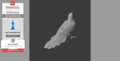3D model of a bar-tailed cuckoo-dove, posed with detailed feathers for printing.
