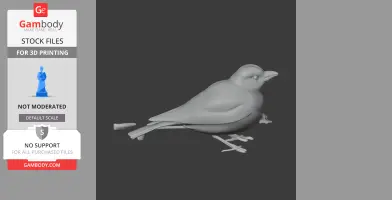 Bar-tailed lark - Prehistoric Animal STL