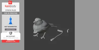 Bar-tailed lark - Prehistoric Animal STL