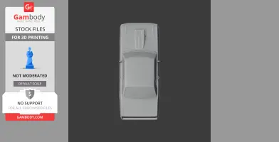 Top view of a detailed Dodge Swinger car model for 3D printing.