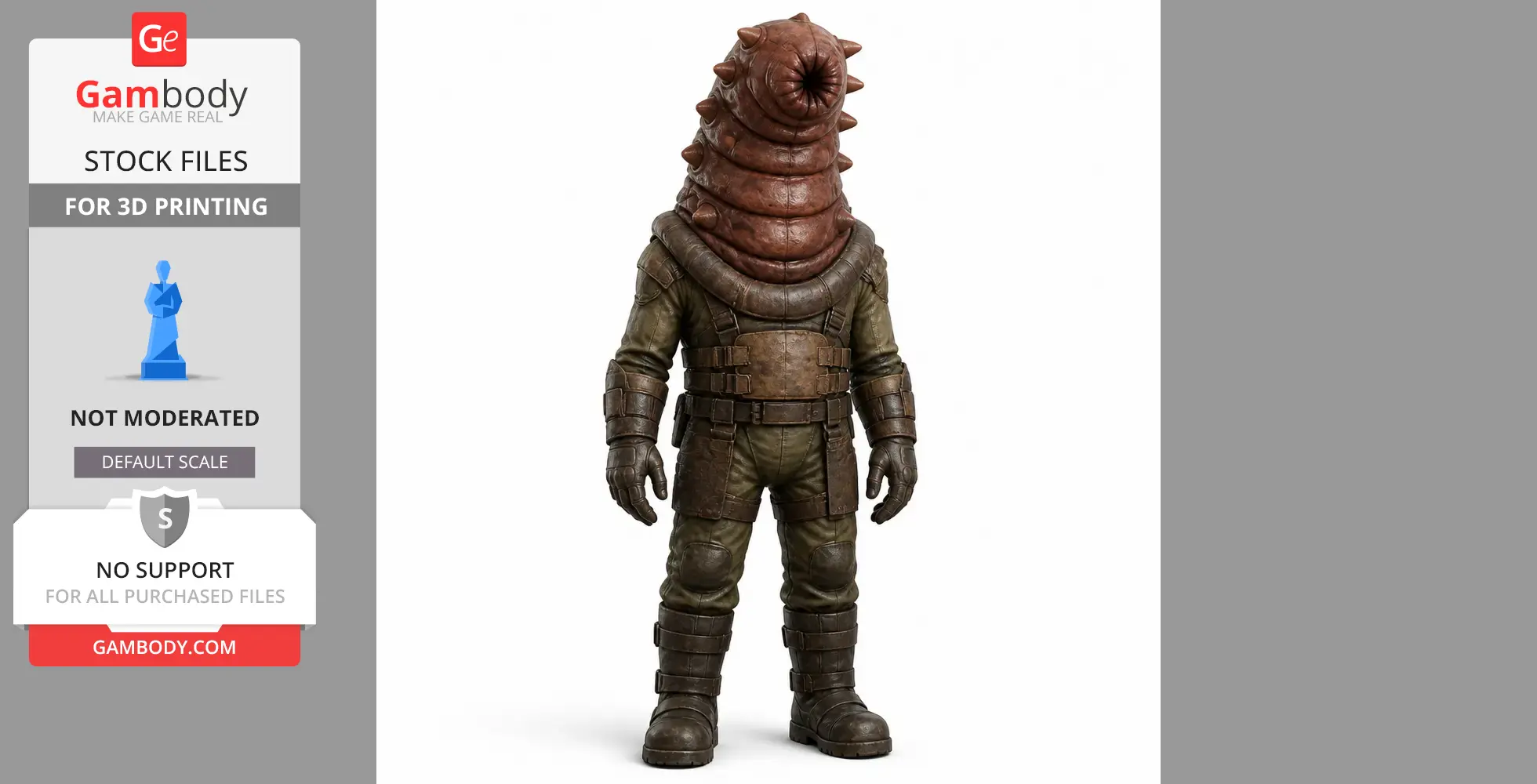 Medium Worm - Factorio Figurine - Character Figure STL