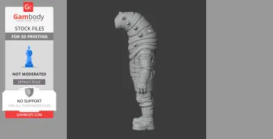 Medium Worm - Factorio Figurine - Character Figure STL