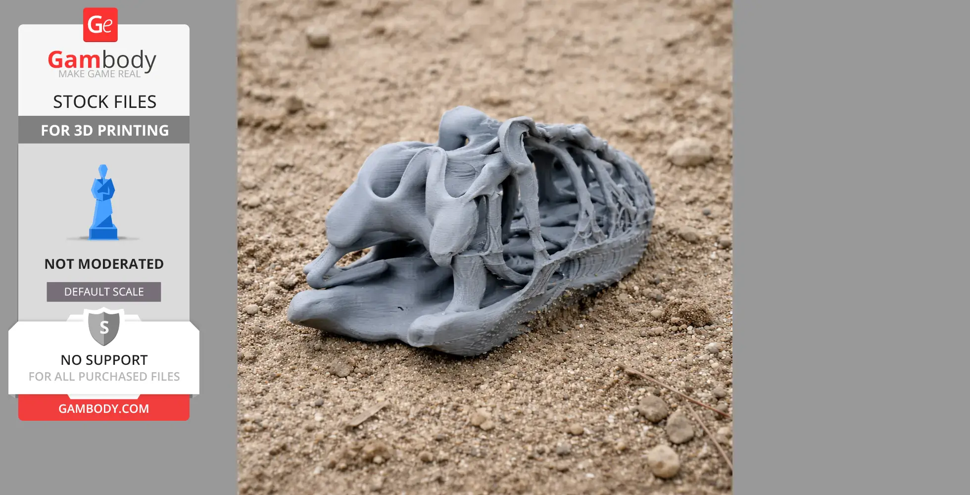Walkersaurus Skull - Skull Replica STL
