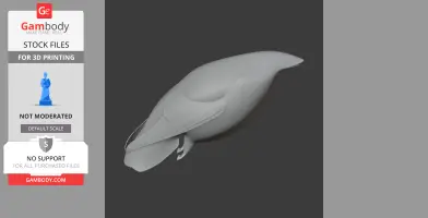 A 3D model of a bar-tailed trogon, designed for 3D printing, displayed in grayscale.