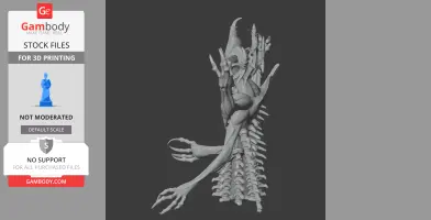 Intricate 3D model of Mephisto from Diablo 4, featuring skeletal and demonic elements.