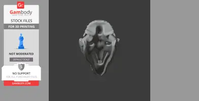 3D model of a Vorombe titan (Elephant Bird) skull in STL format, for 3D printing.