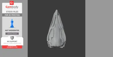 3D model of a Vorombe titan (Elephant Bird) skull, viewed from above for 3D printing.