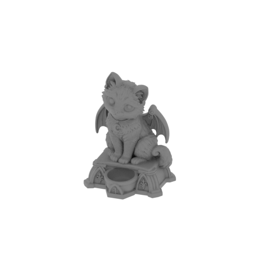 Gothic Cat LED Tealight Holder.stl