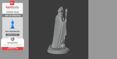 Saint Artaldus - Devotional Statue - STL 3D Print