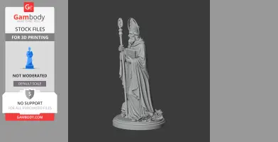 Saint Artaldus - Devotional Statue - STL 3D Print