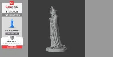 Saint Artaldus - Devotional Statue - STL 3D Print