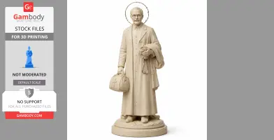 Saint Artemides Zatti - Devotional Statue - STL 3D Print