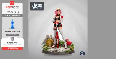 Neon Red - Neon White - Character Figure STL