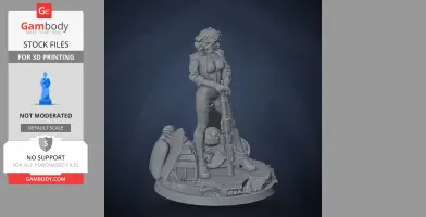Neon Red - Neon White - Character Figure STL