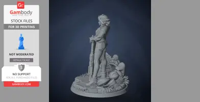 Neon Red - Neon White - Character Figure STL