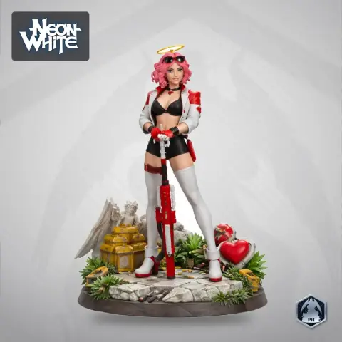 Neon Red - Neon White - Character Figure STL