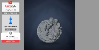 Neon Red - Neon White - Character Figure STL