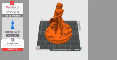 Neon Red - Neon White - Character Figure STL