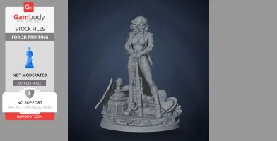 Neon Red - Neon White - Character Figure STL